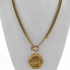 Gold Plated Medallion With Iconic Graphic Chanel 31 Rue Cambon Stamp. Long Chain With Spring-Ring Closure. Chain Length Is 31.5". Excellent Condition For A Vintage Piece. You Can See Some Wear In The Picture, Not Very Noticeable. The Weave Chain Is Beautiful And Can Be Easily Worn With Or Without The Medallion. Chanel Medallion, 31 Rue Cambon, Vintage Chanel Jewelry, Woven Chain, Chanel Jewelry, Vintage Chanel, Long Chain, Jewelry Vintage, Spring Rings