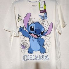 a t - shirt with an image of stitcher from the disney movie, ohana