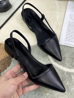 Black Elegant Collar     Embellished   Women Shoes Corporate Shoes Women, Classy Shoes Women, Corporate Heels, Business Shoes Women, Formal Shoes Women, Corporate Shoes, Office Heels, Black Heels Low, Writing Style