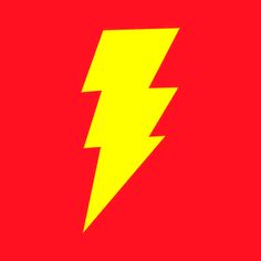 the flash logo on a red background with yellow lightning bolt in center and bottom right corner