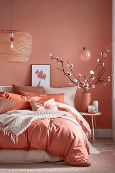 The Best Feng Shui Bedroom Colors Ideas Trending In 2024! Peach Beige Bedroom, Peach Color Bedroom Ideas, Warm Bedroom Ideas Colour Schemes, Teenage Girl Bedroom Color Schemes, Colourful Bedroom Aesthetic, Peach Bedroom Ideas, Bedroom Peach, Feng Shui Bedroom Ideas, Bedroom Colors Ideas