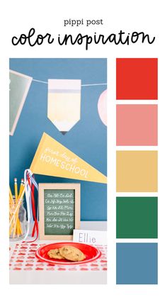 the color scheme for this home school project