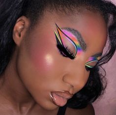 Rainbow Makeup, Bold Eyes, Makeup Academy, Festival Hair, Baddie Makeup, Makeup Obsession