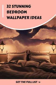 Stunning Bedroom Wallpaper Ideas for 2024 Tranquil Bedroom Wallpaper, Wallpaper For Bedroom Stars, Night Sky Wallpaper Bedroom, Sky Bedroom Wallpaper, Light Puprle Wallpaper For Bedroom, Color Psychology