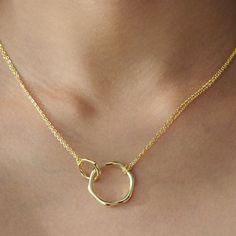 The Interlocking Rings Of This Necklace Add Artistic Flair To The Piece And Make The Perfect Symbol For Friendship Or Love. Give As A Gift Or Buy For Yourself. Either Way, The Simple Design Stand Our And Garner Compliments. 14k Gold Vermeil On 925 Sterling Silver Total Length Including Adjustable Links 17.5” Length Adjustable Weight: 0.15 Oz Most Merchandise Ships Within 2 Days All Items Come Packaged In A Small Jewelry Box Which Is For When Buying As A Gift. Modern Adjustable 14k Gold Necklace, Modern Jewelry With Delicate Chain For Anniversary, Gold Plated Link Jewelry For Anniversary, Modern Link Jewelry For Anniversary, Recycled Gold Link Jewelry For Gifts, Recycled Gold Link Jewelry Gift, Adjustable Necklace For Anniversary, Everyday Infinity Gold Jewelry, 14k Gold Jewelry With Adjustable Chain And Circle Shape