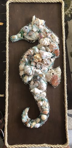 the seahorse is made out of shells