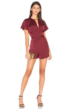 STYLESTALKER Kesen Romper in Aubergine Zipper Jumpsuit, Red Romper, Romper Jumpsuit, Red Jumpsuit, Revolve Clothing, Playsuit Jumpsuit, Jumpsuit Dress, Peplum Dress