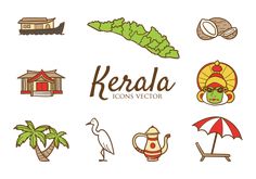 the icons for kerala, an island resort and hotel in malaysia stock photo - budget conscious travel