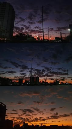 two different shots of the sky at night and in the day, one is dark