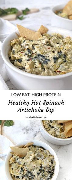 Optavia Spinach Artichoke Dip, Low Calorie Spinach Artichoke Dip, Low Fat Spinach Artichoke Dip, Low Calorie Spinach Dip, Healthy Hot Dip Recipes, Greek Yogurt Artichoke Dip, Healthy Hot Dips, Low Fat Dips Appetizers, High Protein Spinach Artichoke Dip