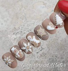 4d Nail Art, Nailart Winter, 3d Nail Art Designs, Winter Manicure, Cute Christmas Nails, Matte Nails Design, Nails Winter