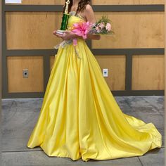 Winning Pageant Dress Size 00 Comes With Matching Earrings *A Little Dirty On The Bottom But Can Be Dry Cleaned* Yellow Pageant Dresses, Sherri Hill Dresses, Pageant Dress, Sherri Hill, Matching Earrings, Colorful Dresses, Prom Dresses, Prom, Womens Dresses