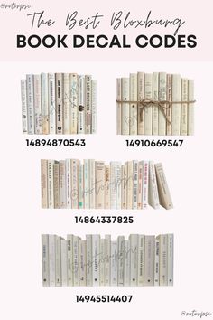 the best binding book decal code