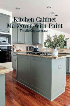 the kitchen cabinet makeover with paint