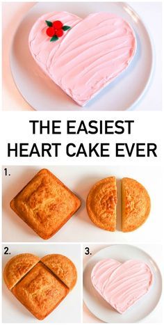 instructions to make heart shaped cake for valentine's day or any other special occasion