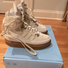 Brand New, With Tags, Never Worn Ivy Park/Adidas Super Sleek Boot (High Top Sneaker). Very Stylish, Sold Out In Stores. Comes In All Original Packaging With Dust Bag. Size 7.5 Ankle-high Boost Sneakers For Streetwear, Designer Platform Sneakers With Rubber Sole, Ultra Boost Women, Adidas Ivy Park Shoes, Ivy Park X Adidas, Ivy Park Sneakers, Beyonce Ivy Park Icy, Adidas Sleek, Adidas Nite Jogger