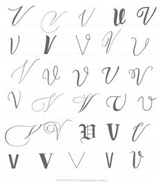 the upper and lower letters are drawn in cursive writing