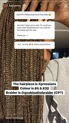 Mixed Brown Braids For Black Women, Brown Mixed With Blonde Braids, Box Braids 27/30, Box Braid Color Blend, Brown Blend Knotless Braids, Brown And Blonde Hair Black Women Braids, Brown Mixed Colour Braids, Kamie Crawford Braids, Brown Attachment Braids