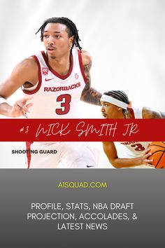 Arkansas’ Nick Smith Jr dribbling the basketball and surveying the basketball court. Kansas Basketball, American Games, Basketball Star, Arkansas Razorbacks, Knee Injury, Arkansas