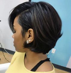 Short Black Hair, Bob Hairstyles, African American, Black Hair, A Woman, Black Women, Hairstyles, Hair, Black