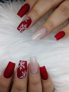 Red Nails For New Years, Xmas Nail Designs 2022, Red Nails Polygel, Christmas Nails Simple Classy Coffin, Holiday Nails Winter Christmas French Tip, Short Acrylic Nails Christmas Designs, Cute Short Acrylic Nails Square Christmas, Crismas Nails Short, Christmas Sns Nails Design