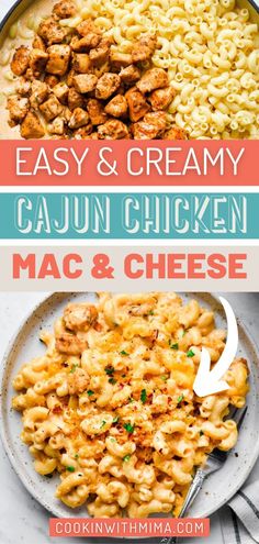 easy and creamy cajun chicken macaroni and cheese is the perfect side dish