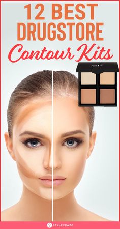 Drugstore Makeup Contour, Best Drugstore Highlighter And Contour, Using Contour Palette, What To Use For Contouring, What Makeup To Use For Contouring, Contour Cream Palette, Simple Makeup Contouring, How To Highlight And Contour For Beginners, Contour Kit For Beginners