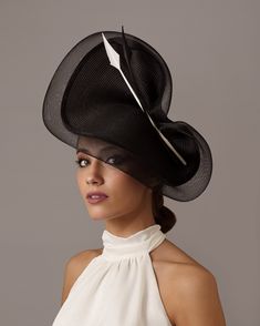 Black Woman Ascot Races Hat Kentucky Derby Hat With Veil - Etsy Royal Ascot Evening Fascinator With Structured Crown, Black Structured Crown Headpiece For Party, Black Structured Crown Headpiece For Weddings, Structured Crown Black Headpiece For Wedding, Black Cloche Fascinator For Races, Black High Crown Fascinator For Kentucky Derby, Black Hat-style Headpieces For Wedding, Formal Black Brimmed Costume Hats And Headpieces, Elegant Black Fascinator For Party