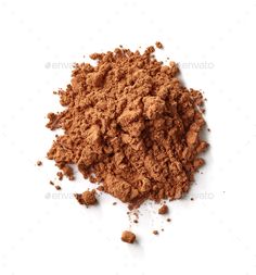 cocoa powder on white background - stock photo - images