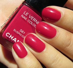 Opi Red Nail Polish Shades Swatch, Chanel Red Perfume, Chanel Dark Red Nail Polish, Chanel Dark Nail Polish, Chanel Dark Red Lipstick, Chanel Nail Polish, Cute Pink Nails, Chanel Nails, Pink Nail Designs