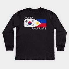 Take pride in your heritage with this Korean Filipino (Korea and Philippines) design or give it as the perfect gift! -- Choose from our vast selection of kids Long Sleeve T-Shirts to match anything from your child's favorite design to unique, funny designs to make the perfect custom graphic Youth Long Sleeve T-Shirt. Customize to the color they love! For boys and girls. South Korean Flag, Korean Kids, India Design, Korean Design, Tank Top Hoodie, Comfy Tees, Long Sleeve T Shirts, Baseball Tshirts, Funny Design