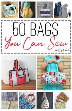 the cover of 50 bags you can sew, with pictures of different purses