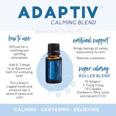 Essential Oil Spray Recipes, Doterra Recipes, Calming Oils, My L