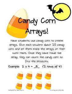 candy corn array worksheet for kids to learn how to count the candy corn