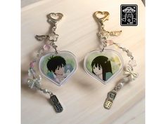 Sawako and Kazehaya Keychain - Matching Keychains for Couples | Kimi ni Todoke Anime Lover Gift Sawako and Kazehaya matching keychains, inspired by the beloved anime Kimi ni Todoke. These keychains are a perfect way to share a piece of your favorite series with someone special, making them an excellent gift for couples who are fans of the show.  𝐊𝐞𝐲 𝐅𝐞𝐚𝐭𝐮𝐫𝐞𝐬  Couple's Set: Includes matching keychains featuring Sawako and Kazehaya, symbolizing connection and affection. Anime-Inspired D Gift For Anime Lover, Kimi Ni Todoke Phone Charm, Keychain Couple, Kazehaya X Sawako Kiss, Fruits Basket Keychain, Sawako Keychain, Kimi Ni Todoke Pin And Ayane, Matching Keychains Couples, Matching Keychains