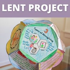 an origami project is shown with the words lent project in front of it