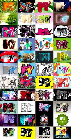 an image of graffiti art collages in different colors and sizes, all with the letters