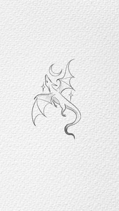 a black and white drawing of a dragon