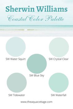 the color scheme for sherylin williams's coastal color palette