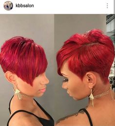 IG: @kbbsalon Red Pixie Haircut, Hair Bump, Pretty Short Hair, Undercut Haircut, Curly Pixie Hairstyles, Short Red Hair, Blonde Pixie Hair