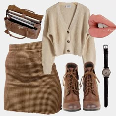 Outfit Brown, Academia Outfits, Daily Outfit Inspiration, Outfit Inspiration Fall, My Wardrobe, Back To School Outfits, Autumn Outfit, Style Tips, Fashion Mode