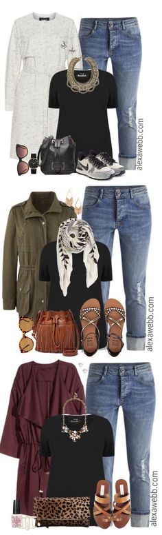 Plus Size Outfit Ideas - Plus Size Jeans and a Black Tee - Plus Size Fashion for Women - alexawebb.com #alexawebb #plus #size Plus Size Outfit Ideas, Big Size Outfit, Alexa Webb, Black Tees, Plus Size Outfit