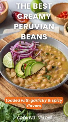 the best creamy peruvian beans loaded with garlicky and spicy flavors