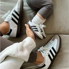 New With Box 100% Authentic Sambas Adidas Women Outfit, Adidas Samba Og White, Samba Dress, Toddler Adidas, Samba Shoes, Adidas Samba Og, Black Granite, Adidas White, Instagram Outfits