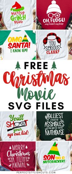 8 FREE Christmas Movie SVG Files For Cricut shirts. Christmas Movie Quotes Funny, Free Christmas Movies, Christmas Movie Svg, Christmas Svg Files Free, Funny Christmas Movies, Christmas Movie Quotes, Christmas Svgs, Christmas Movie Shirts, Cricut Christmas Ideas