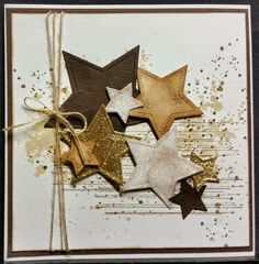 a close up of a card with stars on it