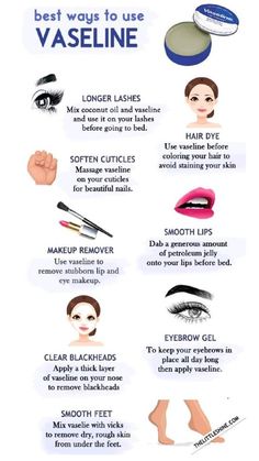 Ways To Use Vaseline, Skin Care Routine For Teens, Skin Care Routine For 20s, Beauty Hacks Skincare, Overnight Beauty, Skincare Quotes, Eyebrow Gel, Hair Growth Faster, Smooth Lips