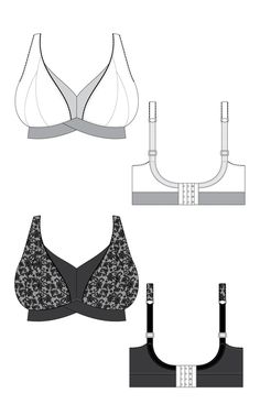 Bra Patterns For Large Bust, Plus Size Bra Pattern Free, Bra Designs Pattern, Bra Pattern Sewing, Diy Bra Pattern, Bralette Sewing Pattern, Sewing Plus Size, Haute Couture Clothes, Bra Patterns