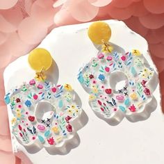 Fun Retro 60's Acrylic Earrings With A Yellow Post And Multicolor Floral Pattern Flower Shaped Drop. Pierced. Measures Appr. 2.25" Long X 1.5" Wide New To Poshmark? Use Code Emmiesbling For $10 Off Your First Order! Tags: Farfetch, Net A Porter, Shopbop, Selfridges, Revolve, Instabaddie, Aesthetic, Soft Girl, Casual, Garden Party, Festival, Concert, Girly, Feminine, Spring, Summer, Casual, Vacation, Beach, Brunch, Fairy, Coastal, Femme, Romantic, Engagement Photos, Bridal Shower, Honey Moon, Coc Casual Garden Party, Bridal Shower Honey, Moon Cocktail, Beach Brunch, Aesthetic Soft Girl, Funky Pop, Coquette Girl, Romantic Engagement Photos, Honey Moon