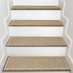 Features: 1. A set of 15 stair treads 2. Substrate: no tape, non-slip, self-adhesive 3. Size :30x9.5x1.2 inches 4. Material: polypropylene 5. Neutrals go with almost any style: farmhouse, boho, modern or neutral Protect stairs: Stairs are places with a lot of foot traffic because they wear out easily over time. Our carpet stair coverings are usable and non-slip and last for years. Added seam in the fiber pad for extra durability and cushioning. Fashion home improvement: spruce up your wooden sta Beach House Stairs, Bullnose Carpet Stair Treads, Stair Tread Covers, Carpet Treads, Carpet Stair Treads, Wooden Steps, Stair Tread Rugs, Wooden Stairs, Wood Stairs